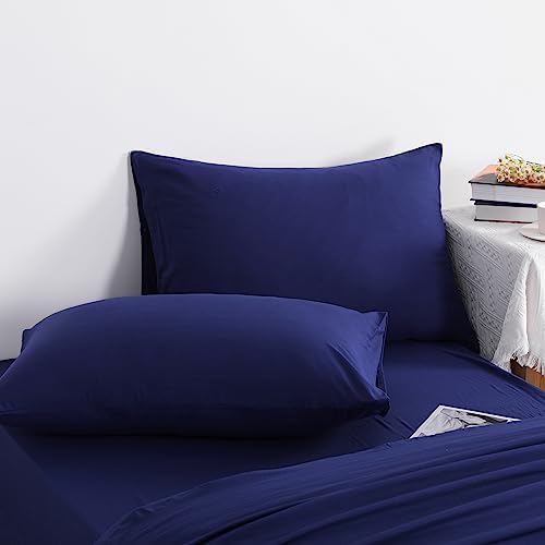 NTBAY Twin Comforter Set with Sheets Navy Blue 1