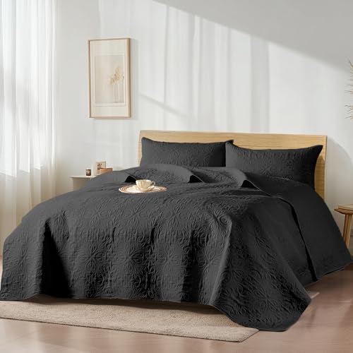 Akkialla King Size Quilt Bedding Set - Modern Microfiber Floral Pattern