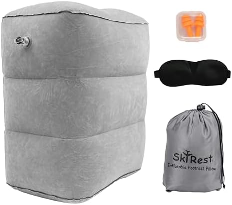 Skyrest Inflatable Foot Rest Travel Pillow - Grey 1