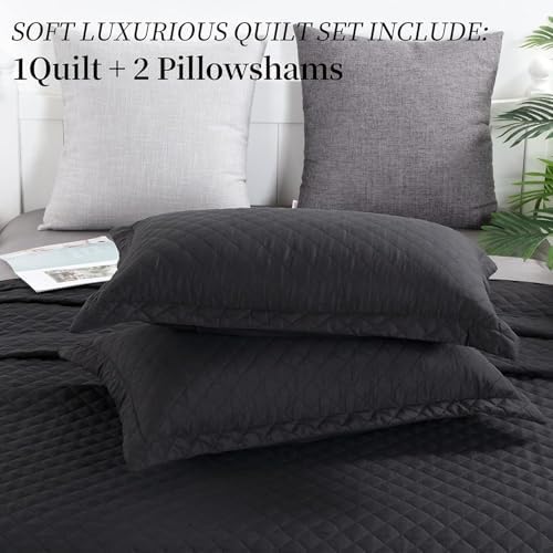 HOMBYS 3 Piece Oversized Quilt Set Comforter Bedspread