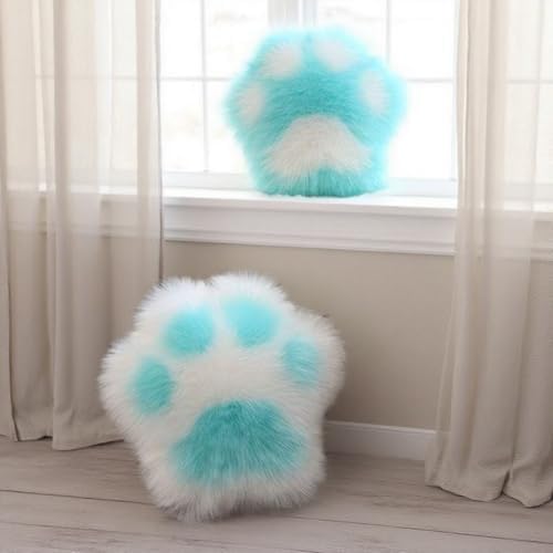 FEQOQO Cute Cat Paw Pillow Double Sided Plush
