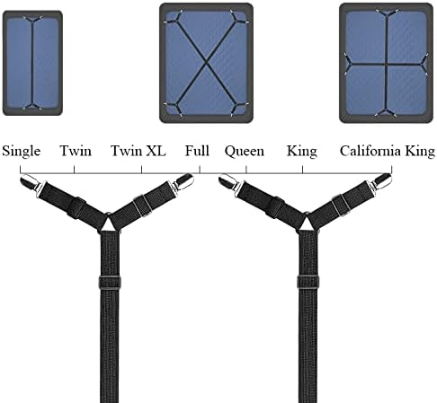 Sheet Suspenders Clips for Twin Full Queen King Mattress Sheet Holders