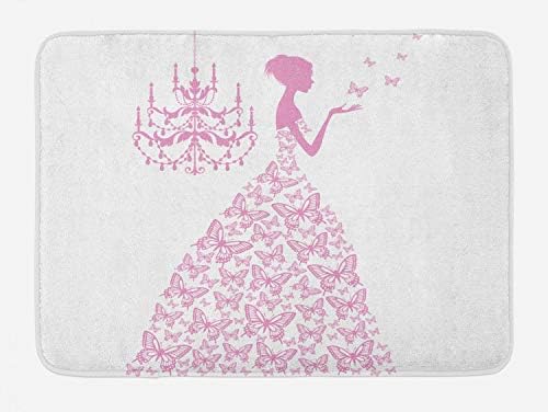 Ambesonne Love Bath Mat with Plush Design