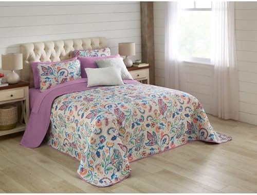 BrylaneHome Bedspread Queen Green Chocolate