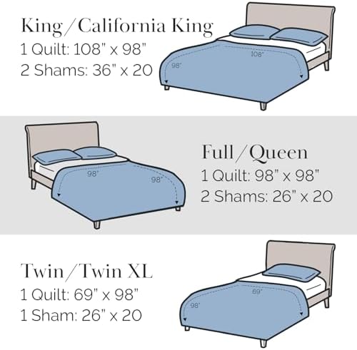 Southshore Fine Living Lightweight Cal King Quilt Set 1