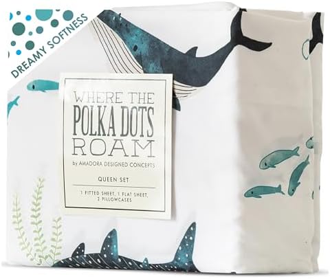 Where The Polka Dots Roam Nautical Ocean Queen Bedding Set