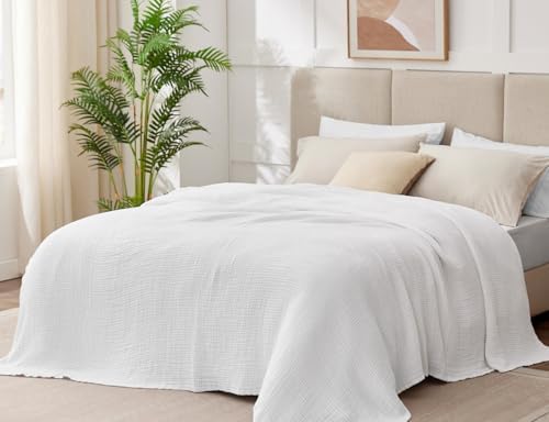 100 Cotton Muslin Queen Blanket 90 x 90 6 Layers