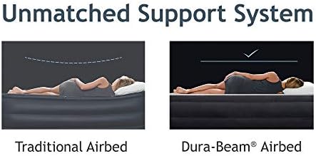 Intex Dura-Beam Deluxe Airbed with Fiber-Tech Technology Twin Gray