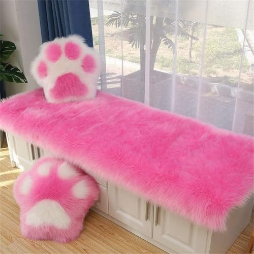 FEQOQO Cute Cat Paw Pillow Double Sided Plush
