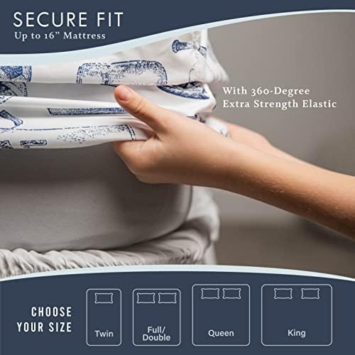 Kids Sports Bedding Set Queen Size with 2 Pillowcases