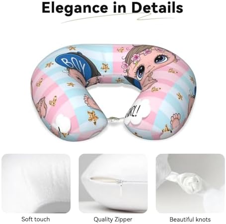 Memory Foam Travel Neck Pillow with Velvet Cover