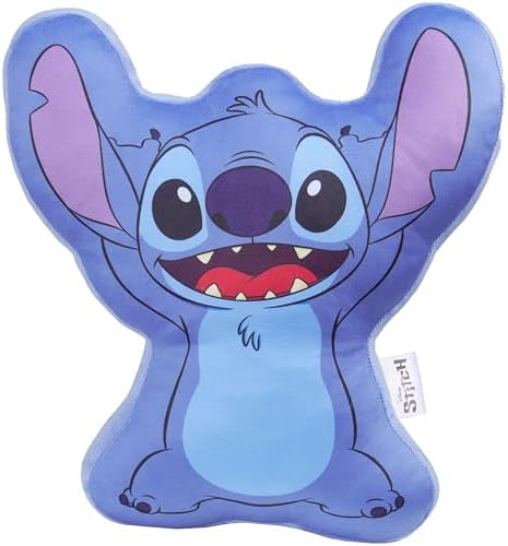Disney 3D Plush Pillow - Blue Stitch Kids Bed Decor