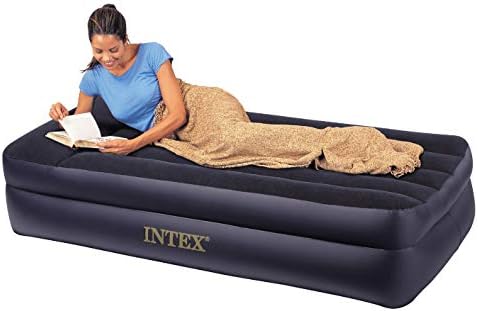 Intex Raised Airbed with Electric Pump and Pillow Twin Size
