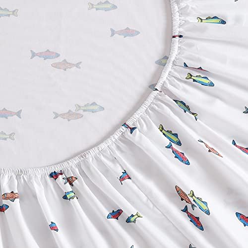 Eddie Bauer Kids Sheet Set - Fish Lake White Queen