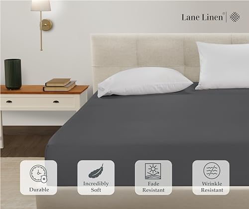 Lane Linen Twin Fitted Sheet - 4 Way Stretch Deep Pocket