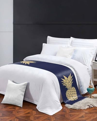 Sabolny Geometric Pineapple King Size Bed Runner Scarf Luxury 94x20