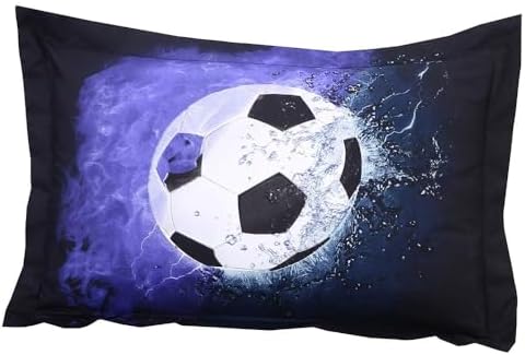 SDIII 4PCS Soccer Sheets Set Twin