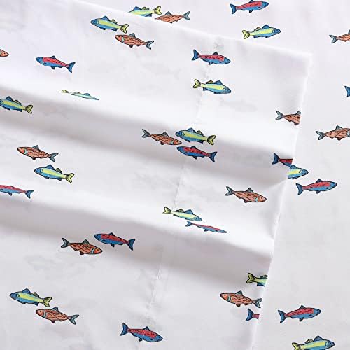 Eddie Bauer Kids Sheet Set - Fish Lake White Queen