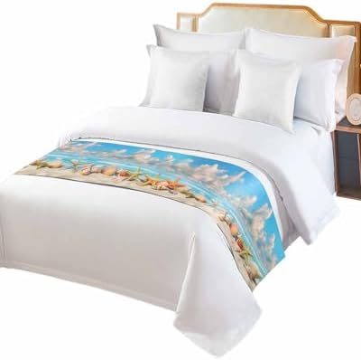 Sabolny Summer Beach Bed Runner Scarf Twin Size 71x20