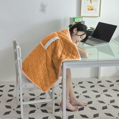Soft Flannel Heated Throw Blanket - Portable Rechargeable Electric Blanket for Winter