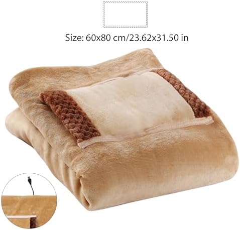 USB Heated Blanket 24x31 Inch Warm Throw for Sofa Chair Travel