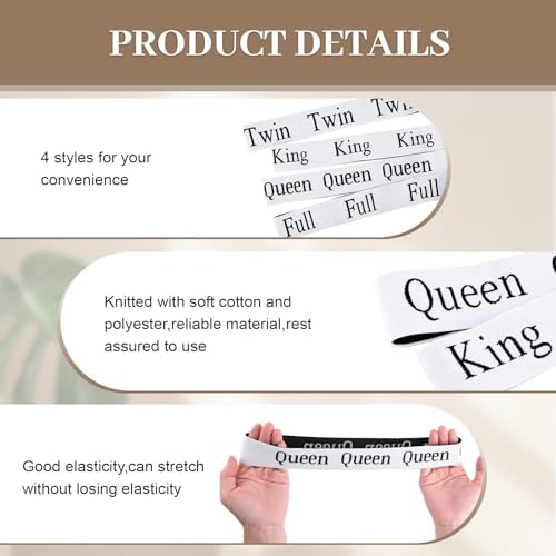 Meatykui 20 Piece Bed Sheet Organizer Bands for King Queen Full Twin
