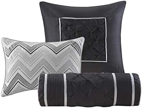 Madison Park Laurel Cozy Comforter Set - Grey Queen 7 Piece