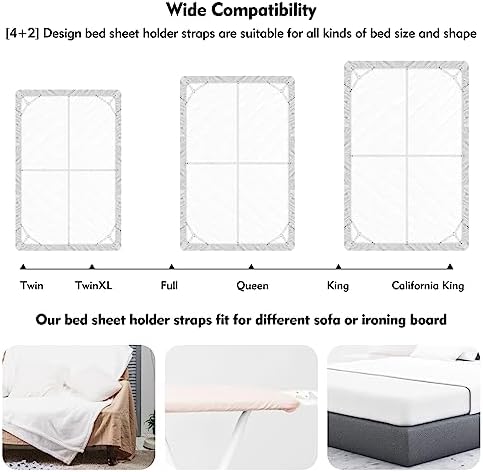 Eiruseed Bed Sheet Holder Straps 42 Pcs Set 1