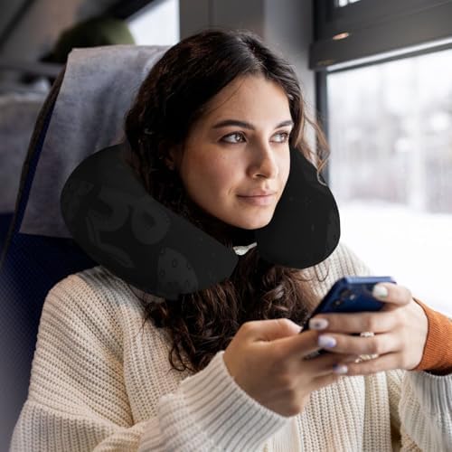 Memory Foam Velvet Travel Neck Pillow for Airplane Car Home Use
