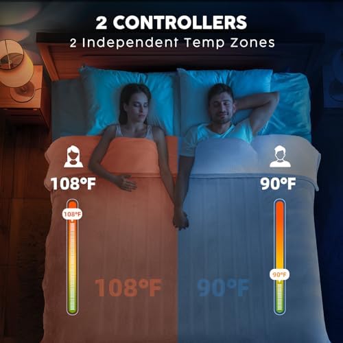 HYLEORY Heated Throw Blanket with 3 Heat Levels and 4H Timer
