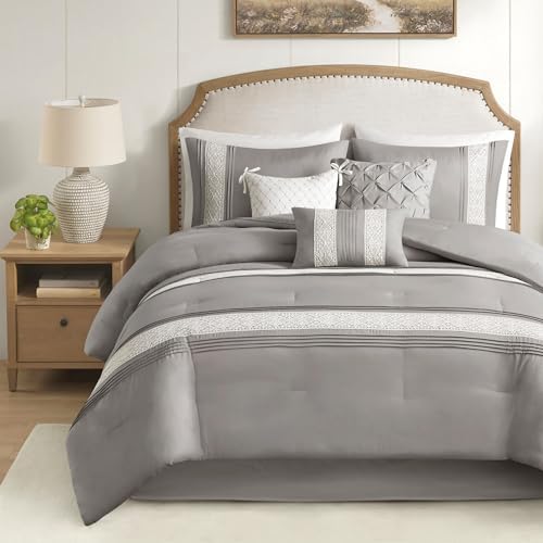 Madison Park Grey 7-Piece Comforter Set