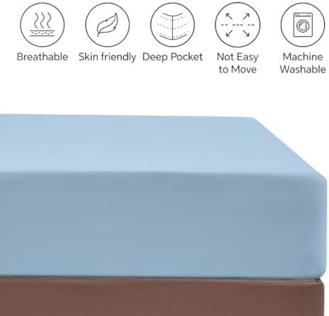 Peace Sleep Bedding Twin XL Fitted Sheet - Ultra Soft 1800 Microfiber Deep Pocket
