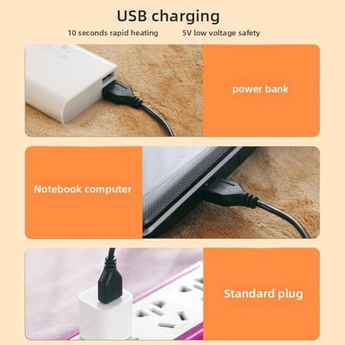 Electric Heated Throw Blanket with USB Pocket Fast Heating and Safe