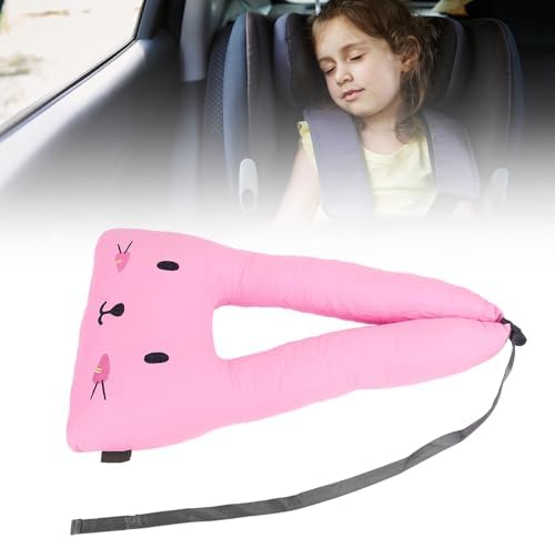 Kids Travel Pillow with Headrest and Shoulder Support Roseate