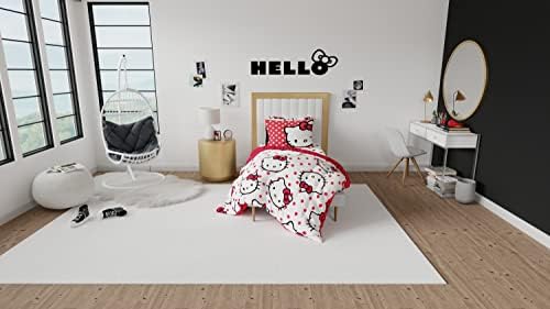 Franco Collectibles Hello Kitty Polka Dot Comforter Set