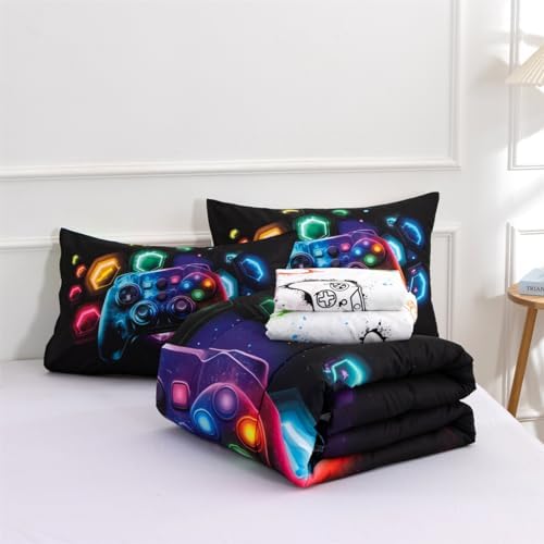 NTBED Game Console Comforter Set - Space Universe Design - 5Pcs for Kids
