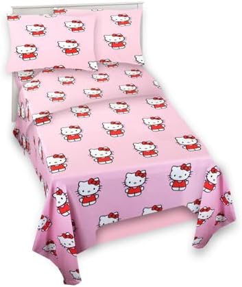 Hello Kitty Sheet Set for Twin Bed with Stickers