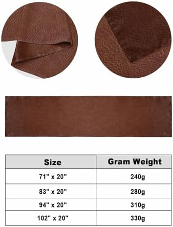 Yukro Boho Brown Leather Texture Bed Runner Scarf