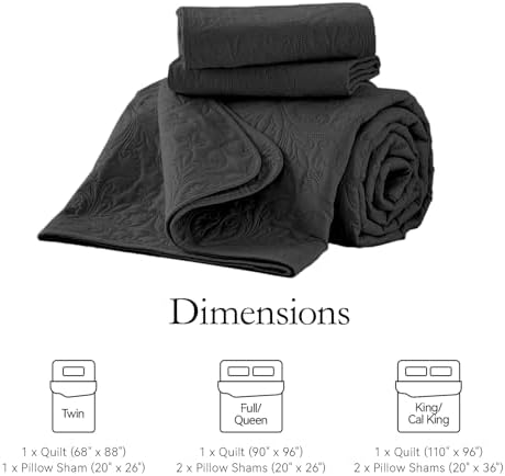 Akkialla King Size Quilt Bedding Set - Modern Microfiber Floral Pattern