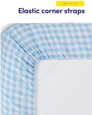 1500 Supreme Kids Bed Sheet Set - Blue Gingham