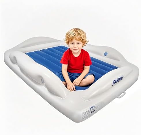 JEASONG Portable Inflatable Kids Bed with Safety Sides