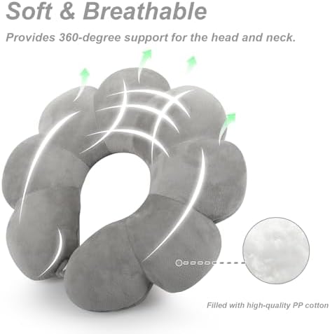 Sexysamba Daisy Flower Travel Neck Pillow for Adults Kids