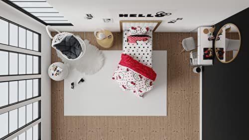 Franco Collectibles Hello Kitty Polka Dot Comforter Set
