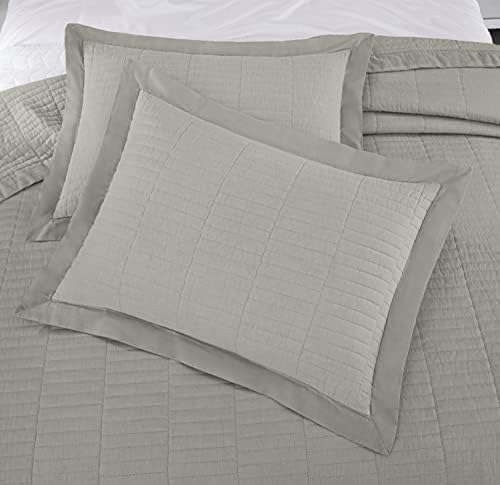 Chezmoi Yuma 3-Piece Cotton Quilt Set Queen Size 1