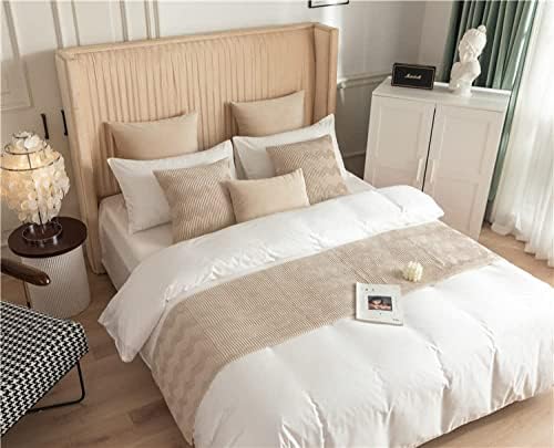 Tophacker Velvet Bed Runner with 2 Cushion Covers