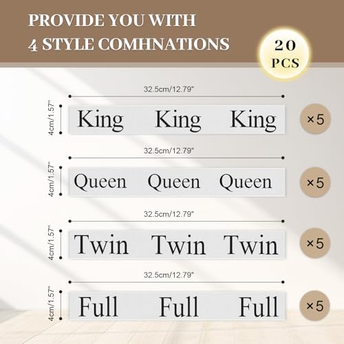 Meatykui 20 Piece Bed Sheet Organizer Bands for King Queen Full Twin