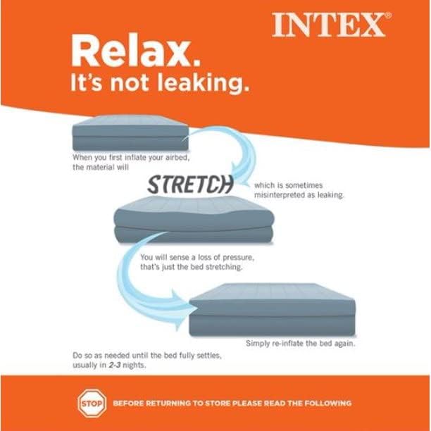 Intex Airbed with Electric Pump and Pillow Top