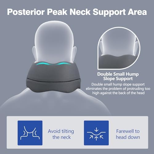 Cozyhealth Memory Foam Travel Neck Pillow for Airplane and Car Use