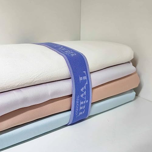 Siaomo Bed Sheet Organizer Bands - Twin 4PCS Blue