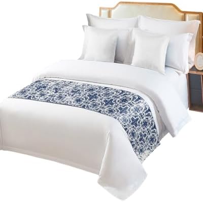 Ldtrchee Navy Blue Bed Runner for Queen Size Bed